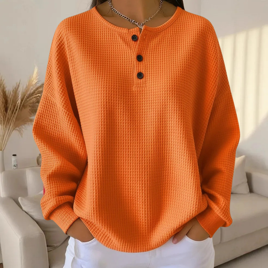 Anne | Cozy Waffle Knit Orange