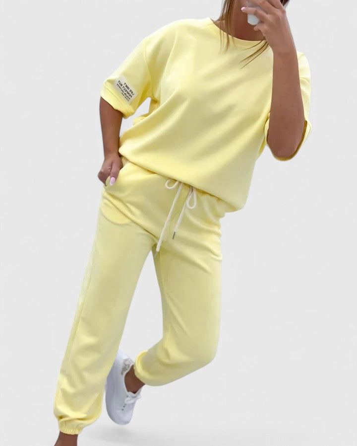 Felicia | Comfortable Two-Piece Set Yellow