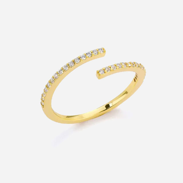 Louise | Classic Zirconia Ring 18K Gold