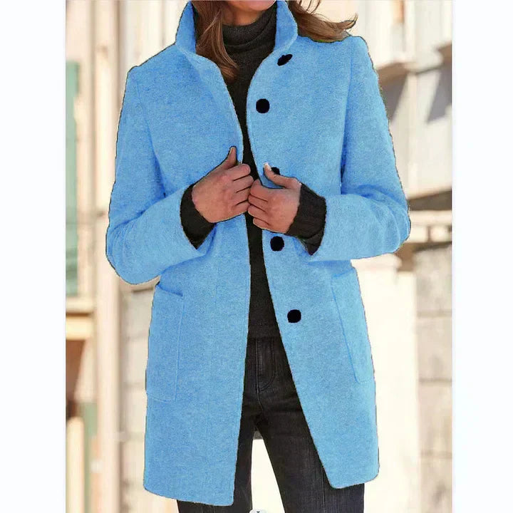 Janny | Sleek Windbreaker Coat Light Blue