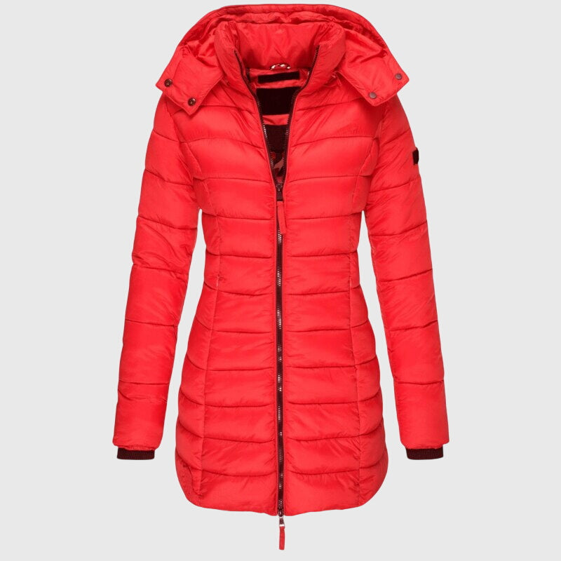 Justice | Long Down Jacket Red