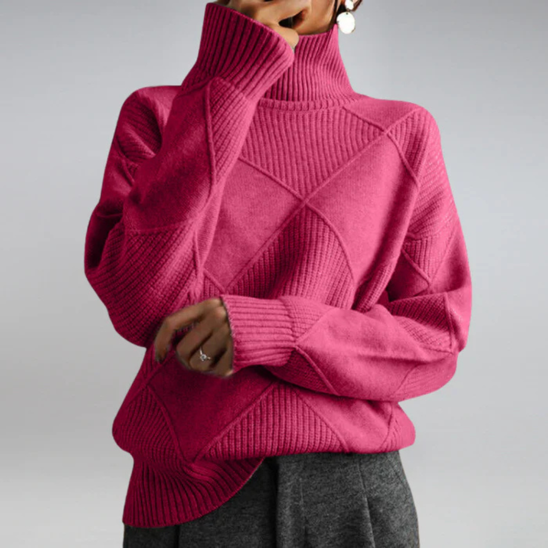 Angela | Modern Turtleneck Sweater 1+1 Free Pink
