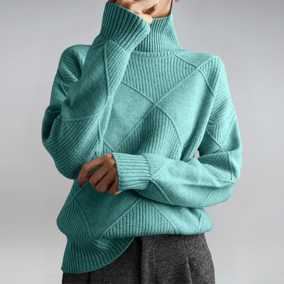 Angela | Modern Turtleneck Sweater 1+1 Free Lila