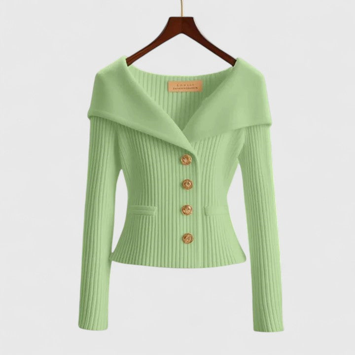 Clariza | Elegant Cardigan Green