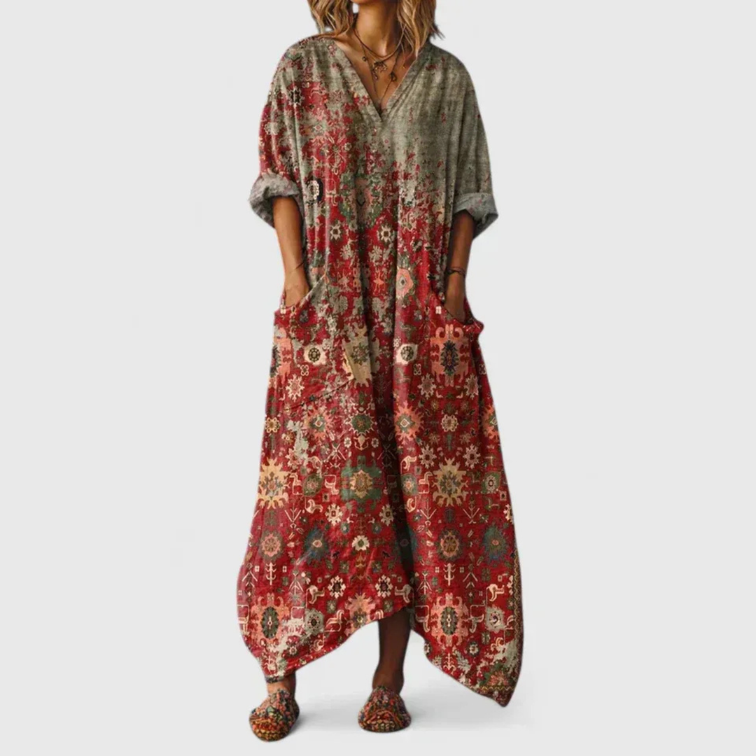 Charissa | Elegant Dress Red