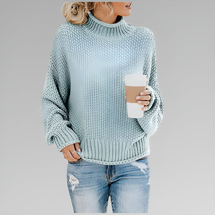 Anna | Classic Cozy Knit Sweater Baby Blue