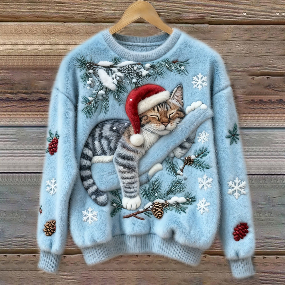 Noelle | Soft Cotton Christmas Sweater Blue