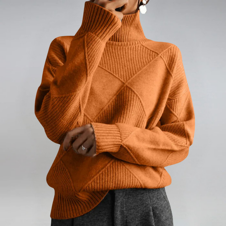 Angela | Modern Turtleneck Sweater 1+1 Free Orange