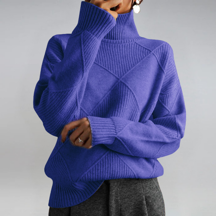 Angela | Modern Turtleneck Sweater 1+1 Free Blue
