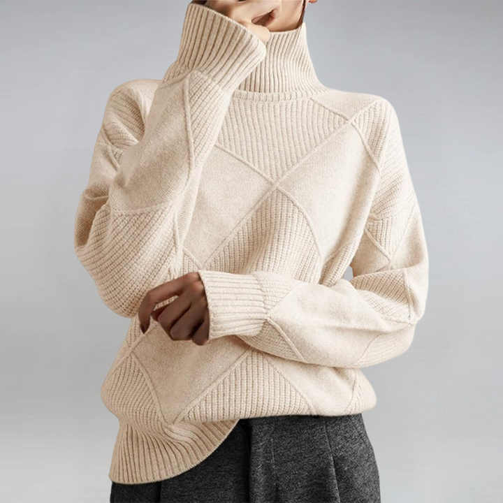 Angela | Modern Turtleneck Sweater 1+1 Free Beige