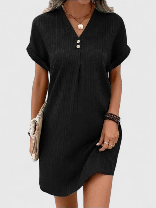 Gwendolyn | Draped Dress Black