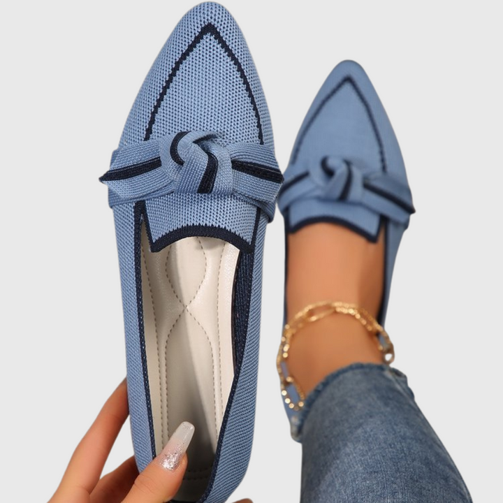 Milena | Knotted Comfort Loafers Blue