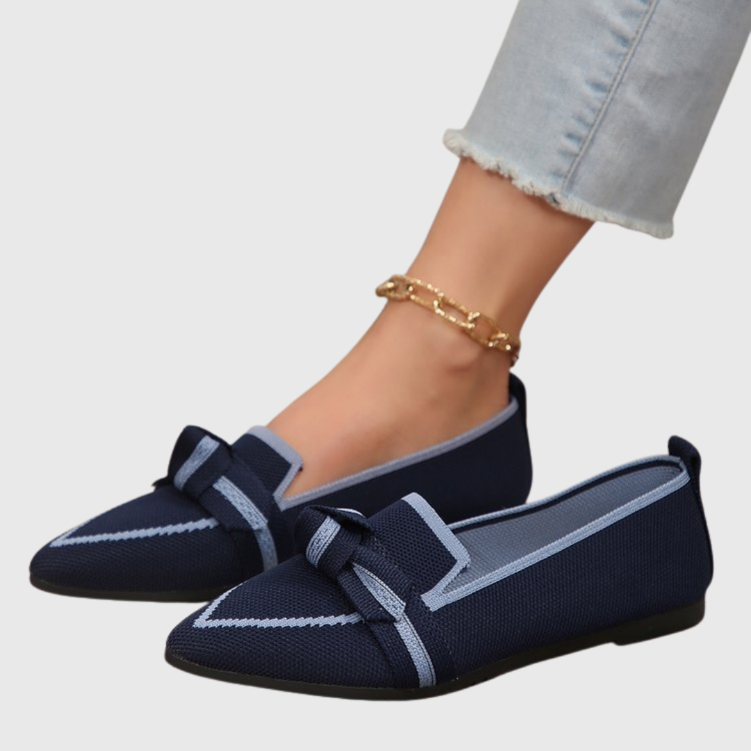 Milena | Knotted Comfort Loafers Dark Blue