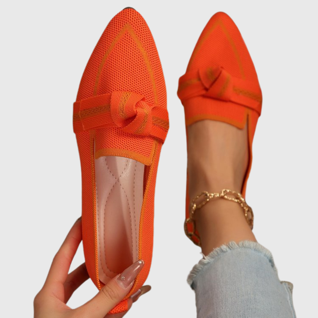 Milena | Knotted Comfort Loafers Orange