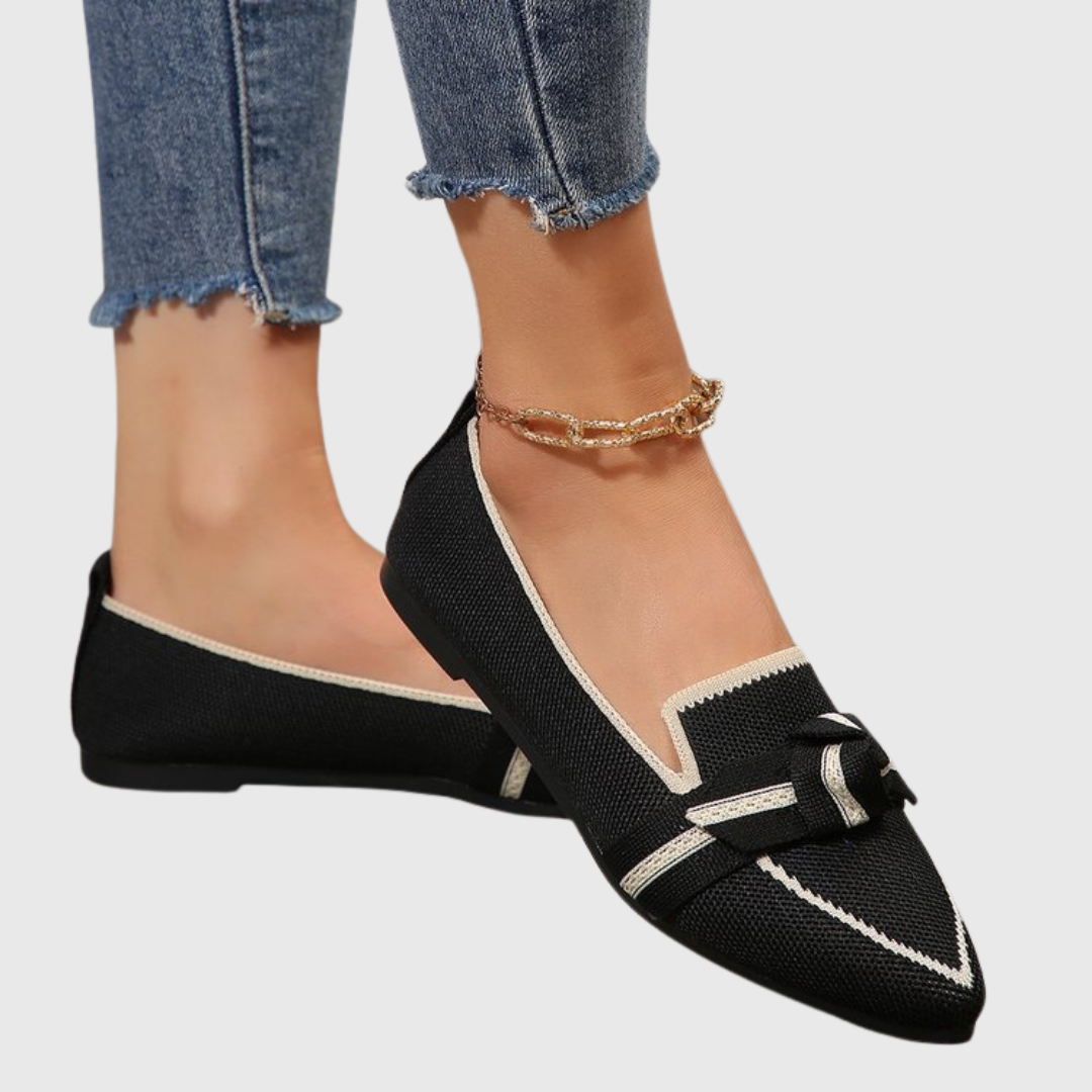 Milena | Knotted Comfort Loafers Black