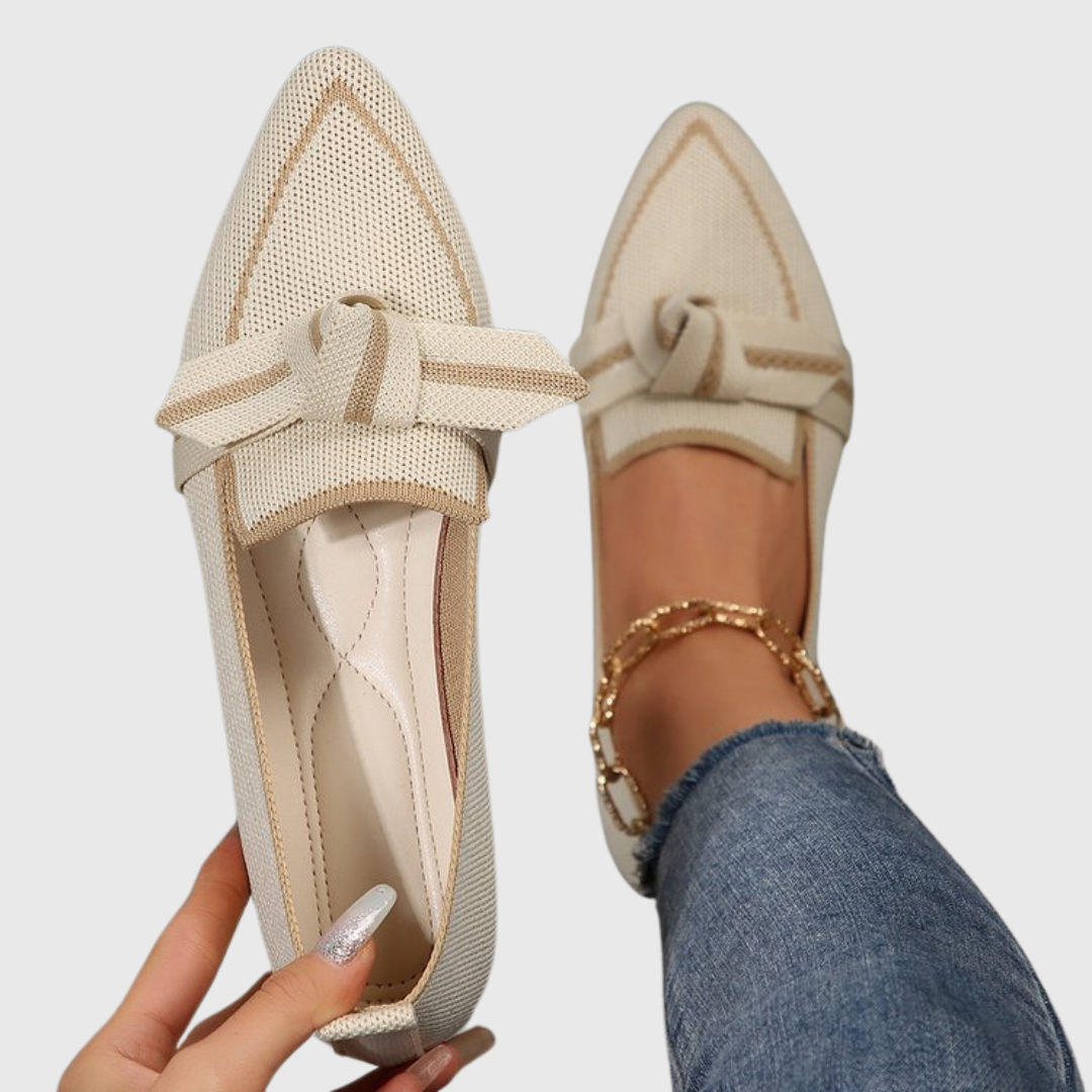 Milena | Knotted Comfort Loafers Beige