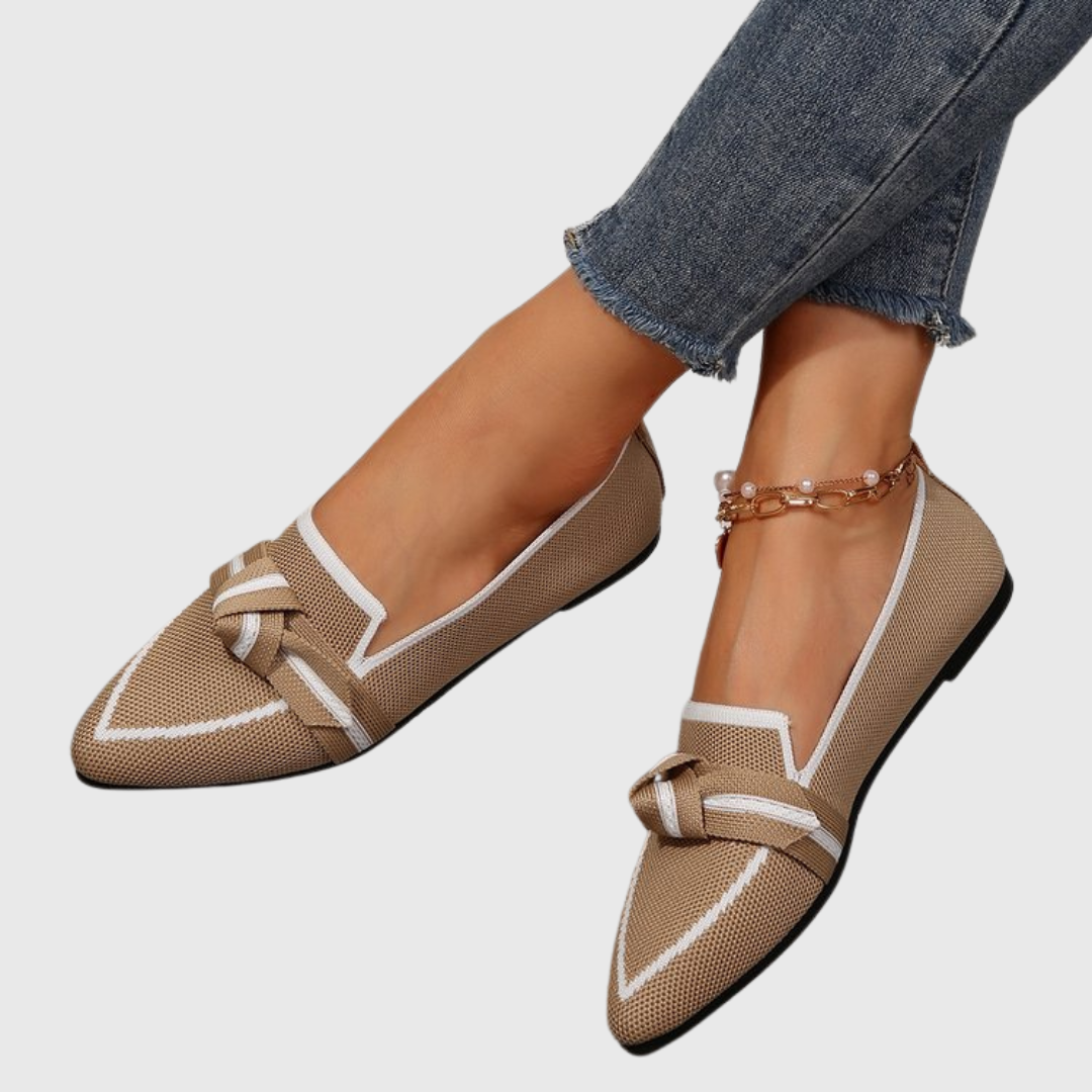 Mirella | Knotted Comfort Loafers Sand