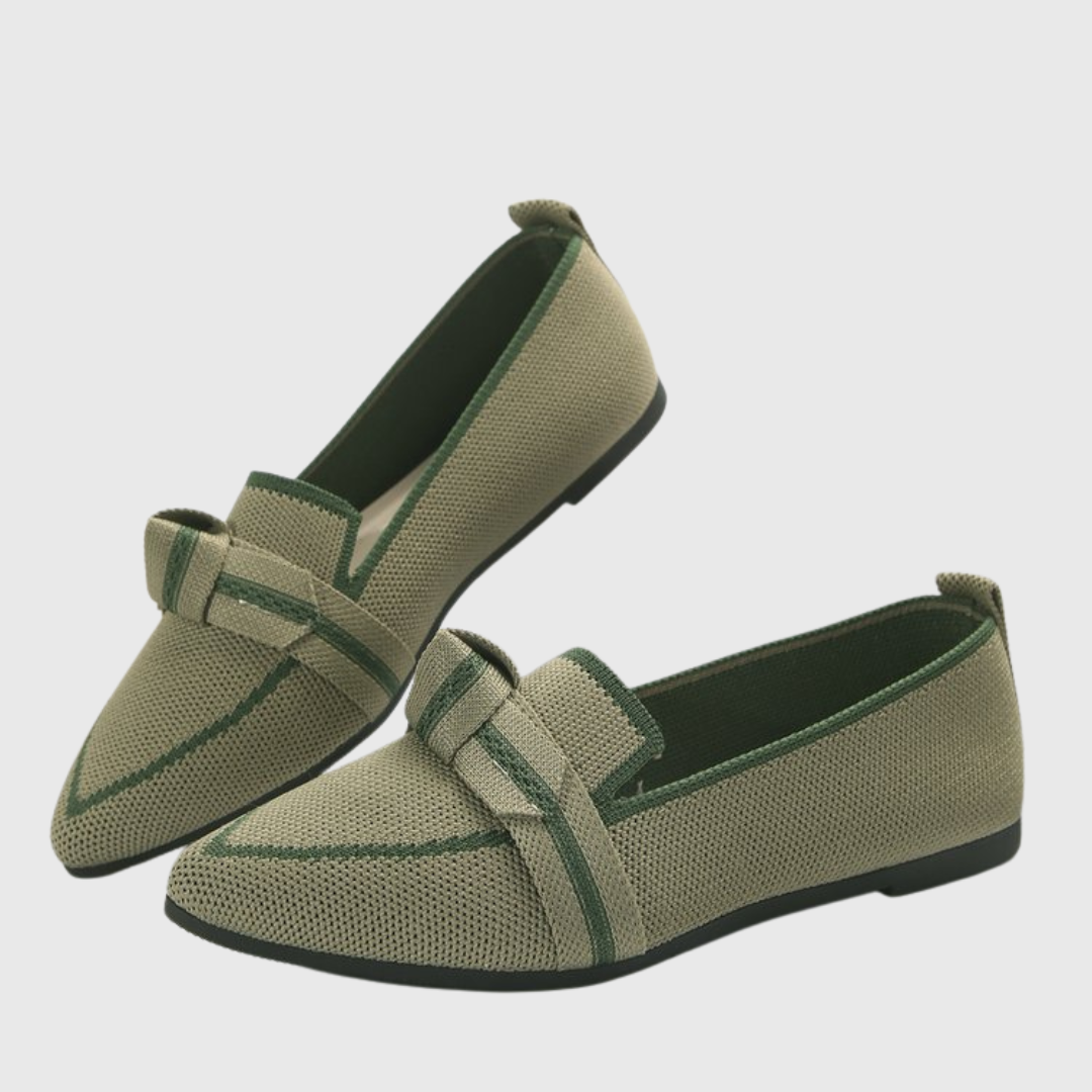 Mirella | Knotted Comfort Loafers Green