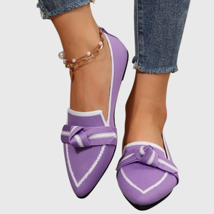 Mirella | Knotted Comfort Loafers Purple