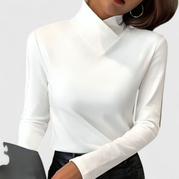 Clair | Elegant Turtleneck Fit White