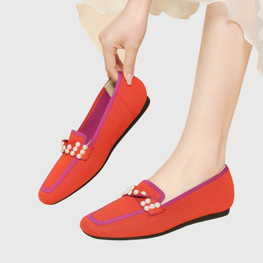 Melora | Pearl Comfort Loafers Rojo