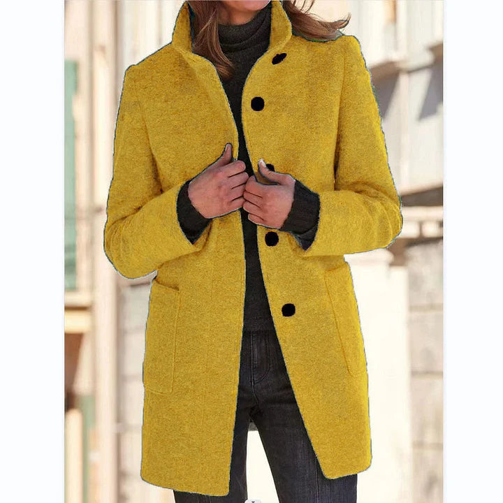 Janny | Sleek Windbreaker Coat Yellow