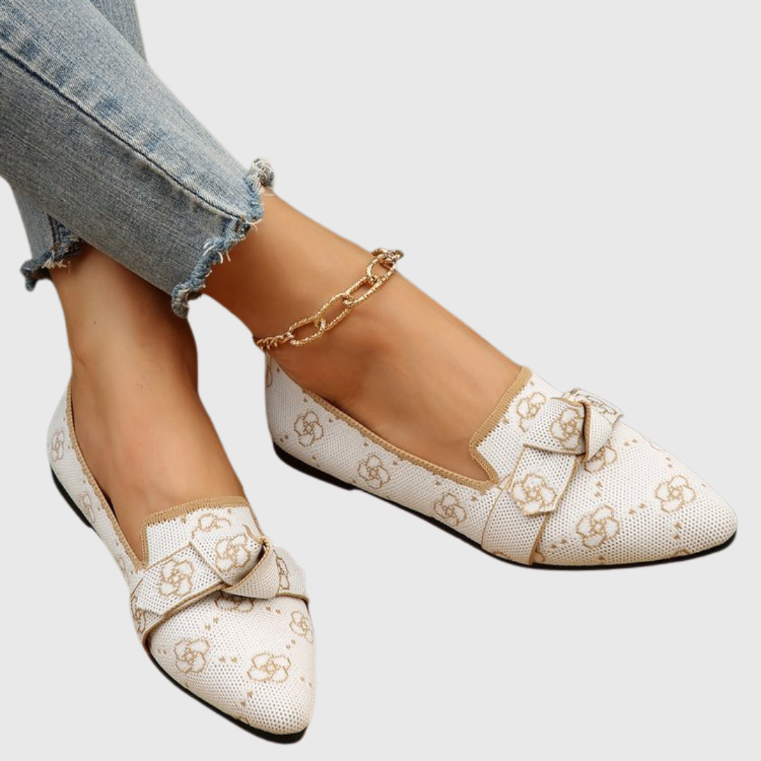 Marigold | Floral Comfort Loafers White