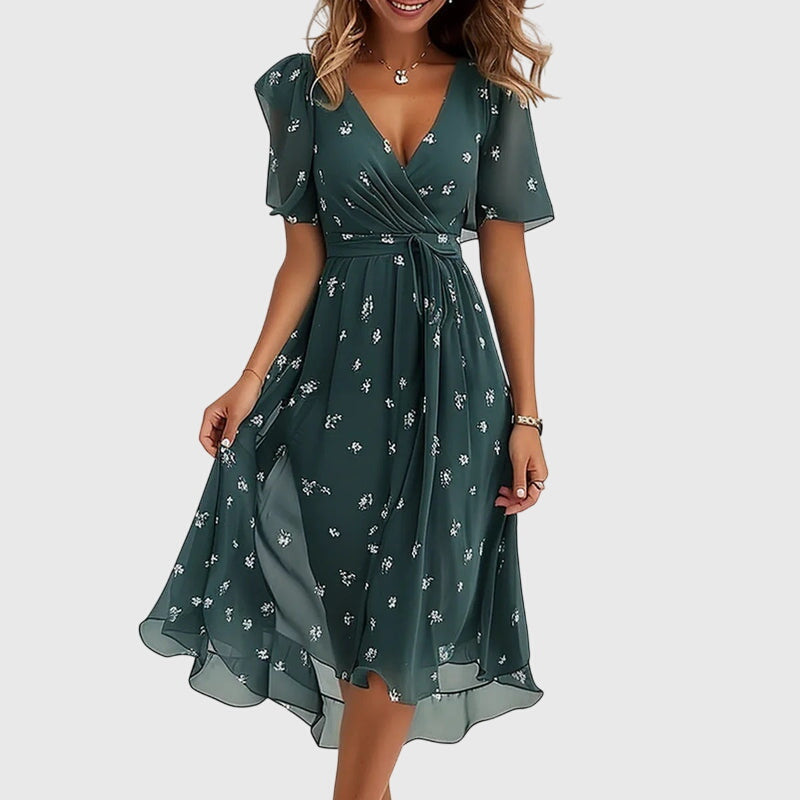 Neele | Chic Midi Dress Green