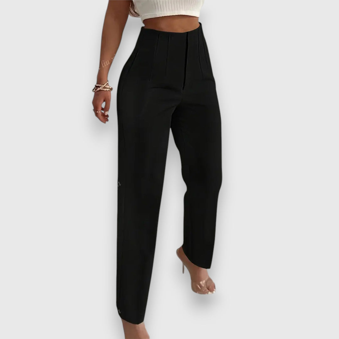 Lune | High-Waisted Trousers Black