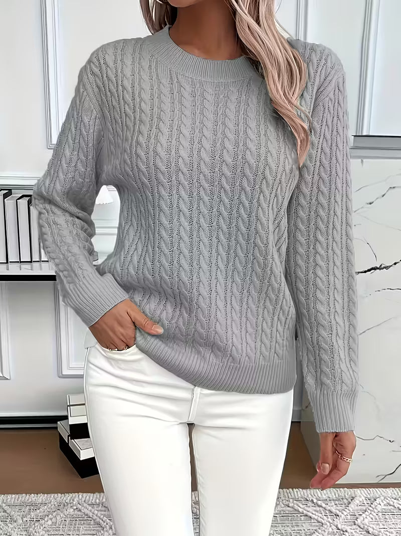 Ariana | Soft Knit Sweater Grey
