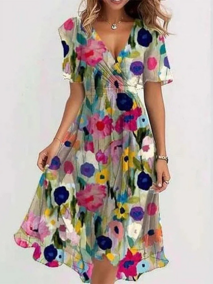 Rosa | Summer Dress With Belly Cover Multi Color