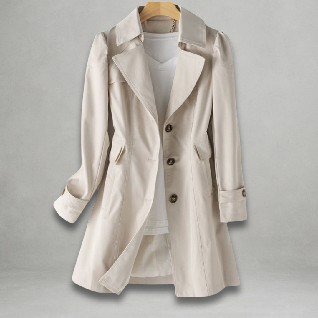 Jamie | Elegant Autumn Trench Coat Khaki