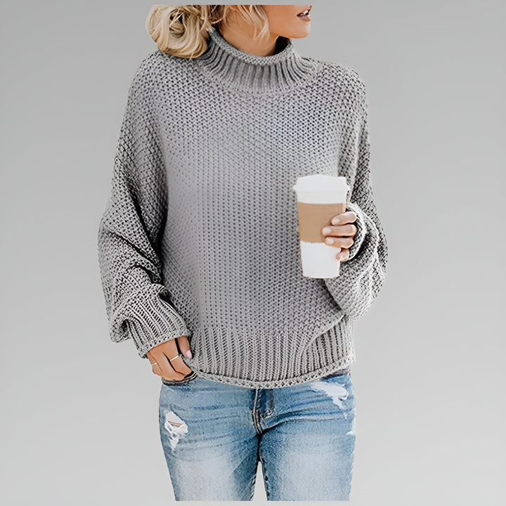 Anna | Classic Cozy Knit Sweater Gray