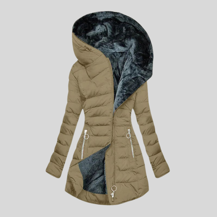 Vivian | Cozy Winter Coat Khaki