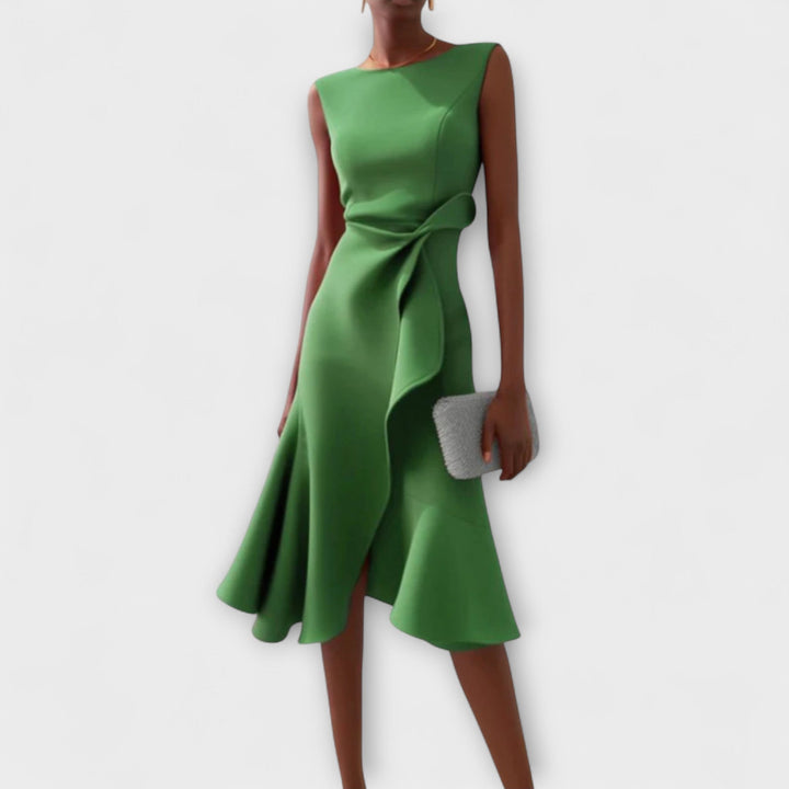 Misty | Sophisticated Midi Dress Green