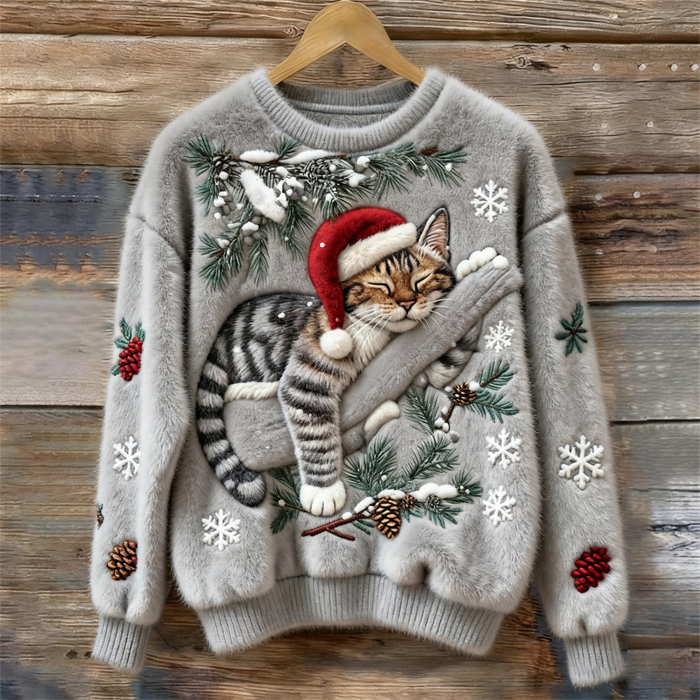 Noelle | Soft Cotton Christmas Sweater Grey