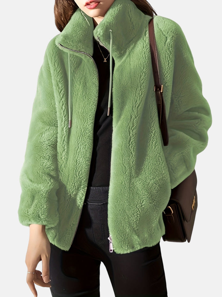 Evylora | Cosy Zip Jacket Green
