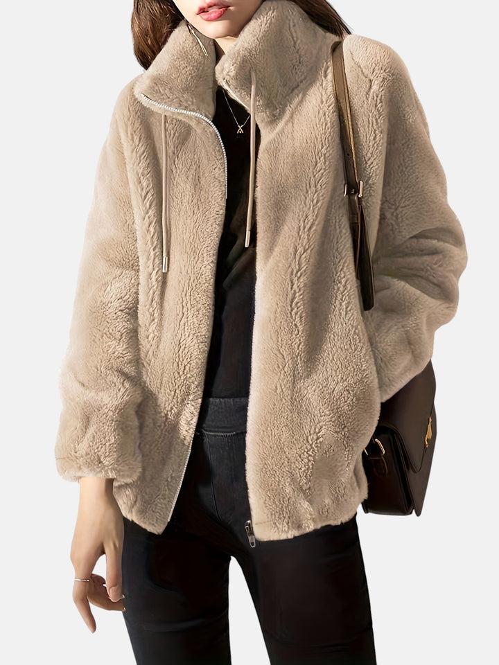 Evylora | Cosy Zip Jacket Khaki