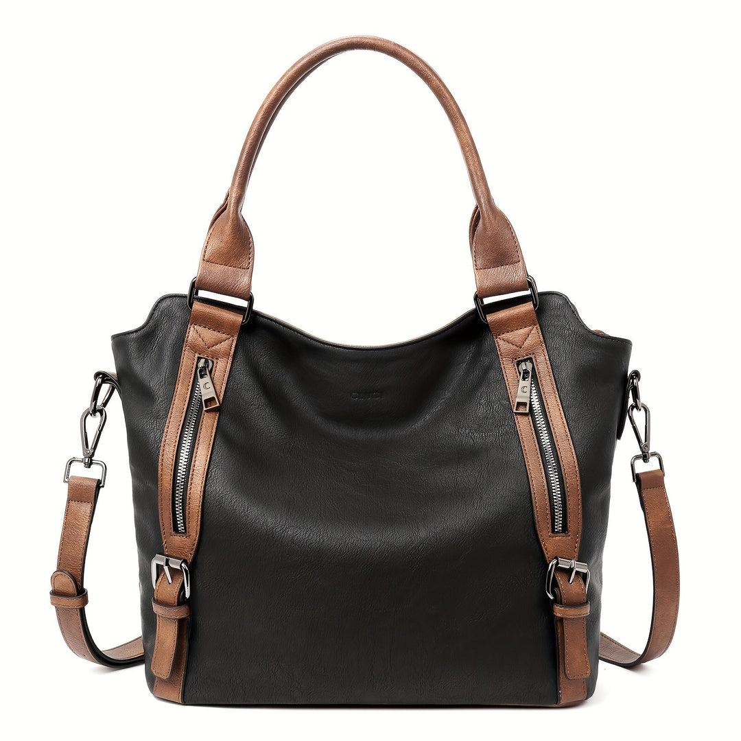 Marcella | Elegant Everyday Bag Black with brown