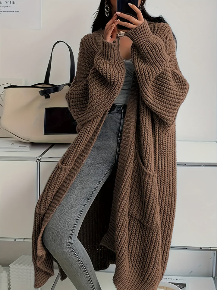 Alice | Cozy Confidence Longline Cardigan Brown