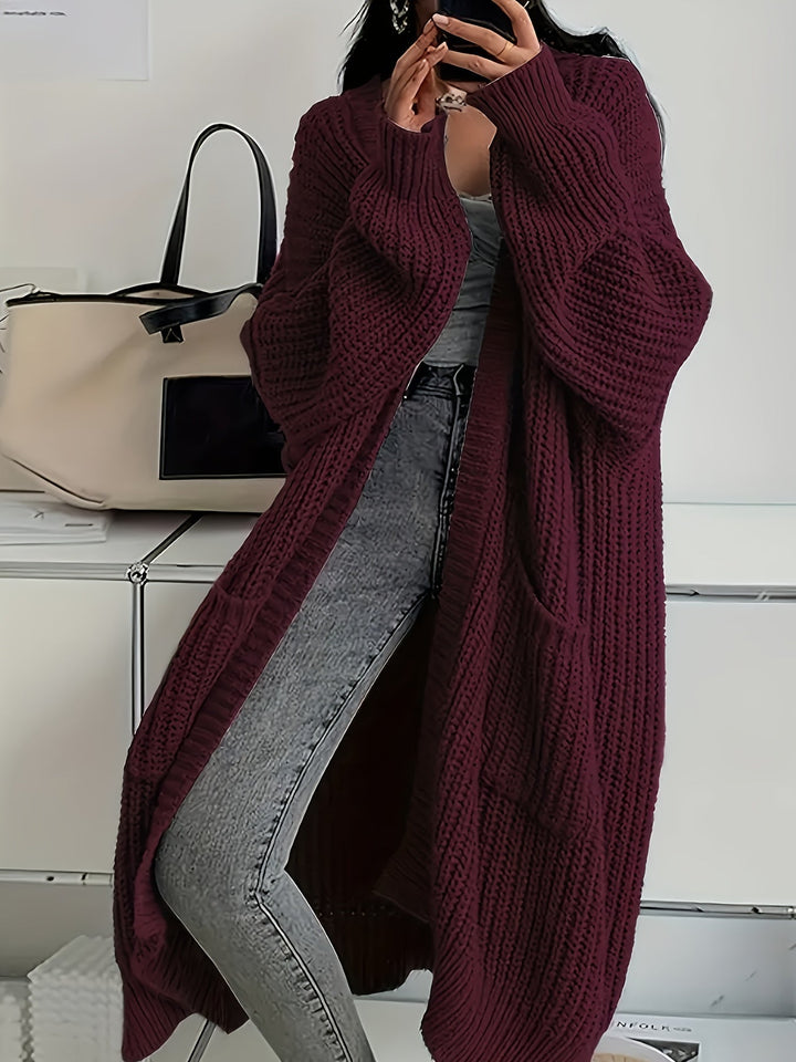 Alice | Cozy Confidence Longline Cardigan Crimson Red