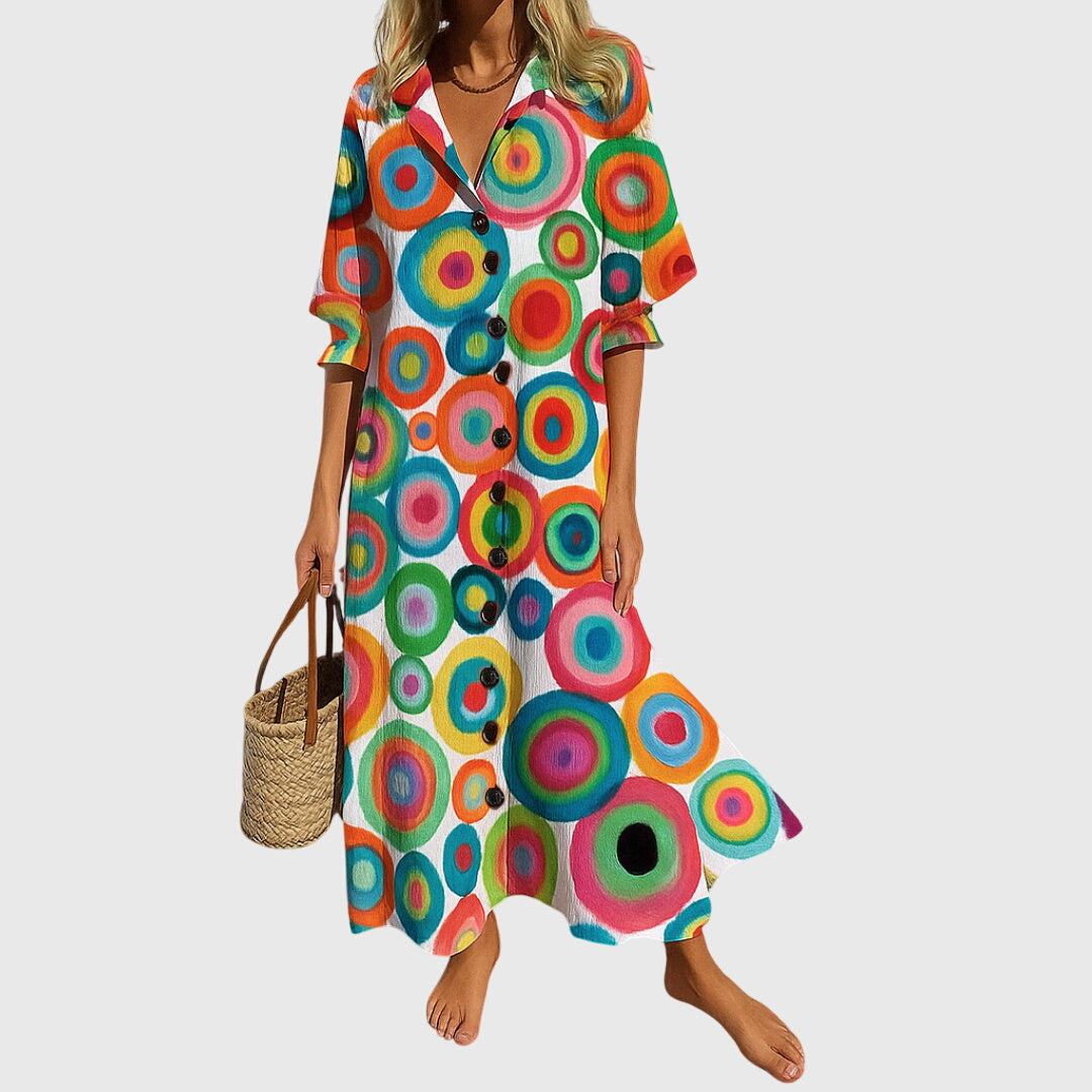 Bente | Elegant Slimming Dress Multi-Color 2