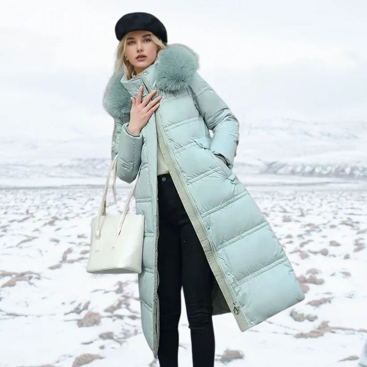 Signy | Winter Parka with Fur Hood Frosted Mint