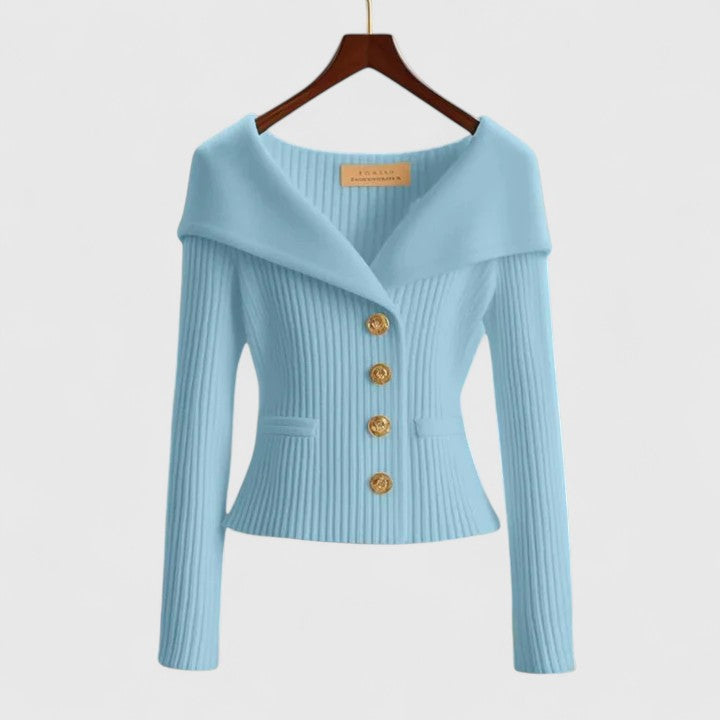 Clariza | Elegant Cardigan Sky Blue