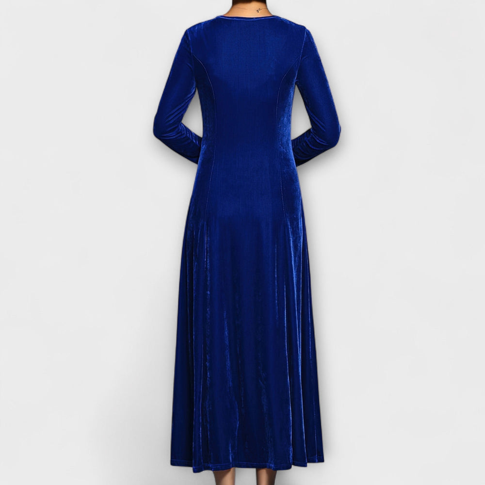 Maya™ | Soft Velvet A-Line Dress