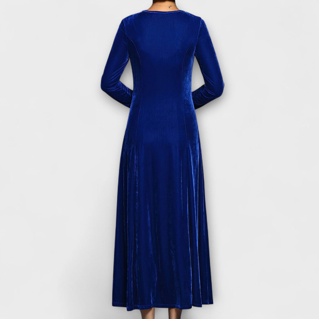 Maya™ | Soft Velvet A-Line Dress