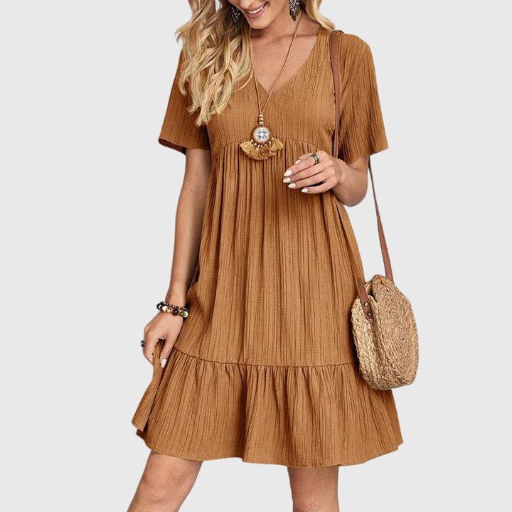Eileen | Elegant Flattering Dress Khaki