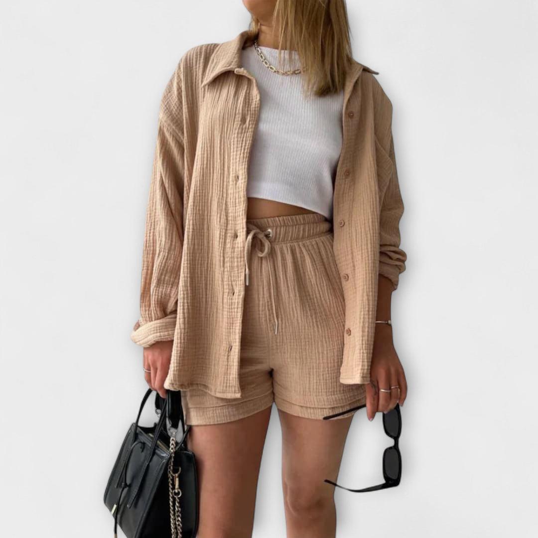 Bonnie | Elegant Top & Bottom Beige