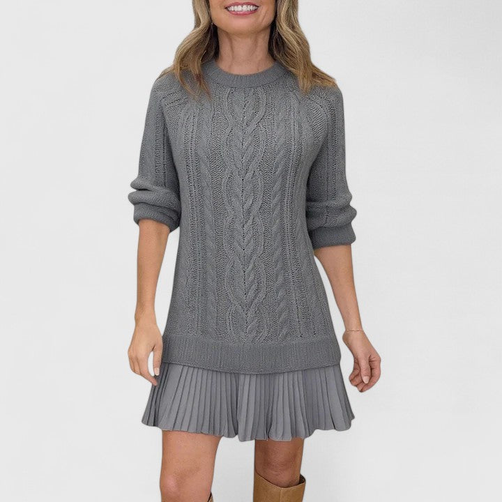 Ashlyndora | Elegant Knitted Dress Grey