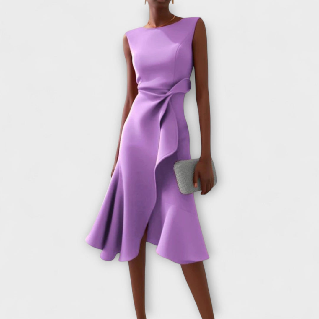 Misty | Sophisticated Midi Dress Purple